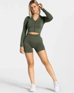Fashion Short Statement Scrunch « kaki » Femme Shorts