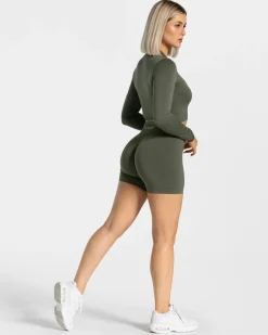 Fashion Short Statement Scrunch « kaki » Femme Shorts
