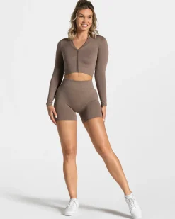 Discount Short Statement Scrunch « moka » Femme Shorts