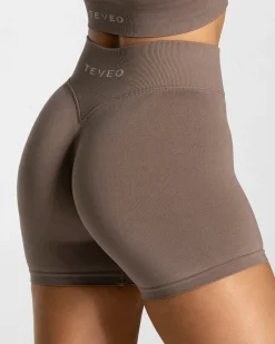 Discount Short Statement Scrunch « moka » Femme Shorts