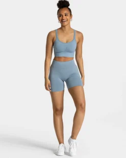 Clearance Short Timeless Scrunch « bleu acier » Femme Shorts