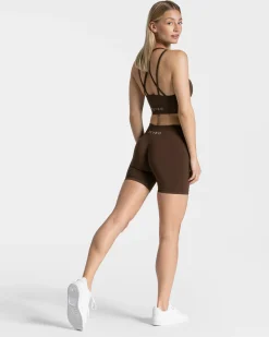 Discount Short Timeless Scrunch « marron foncé » Femme Shorts