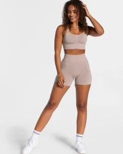 Discount Short Timeless Scrunch « poussière » Femme Shorts