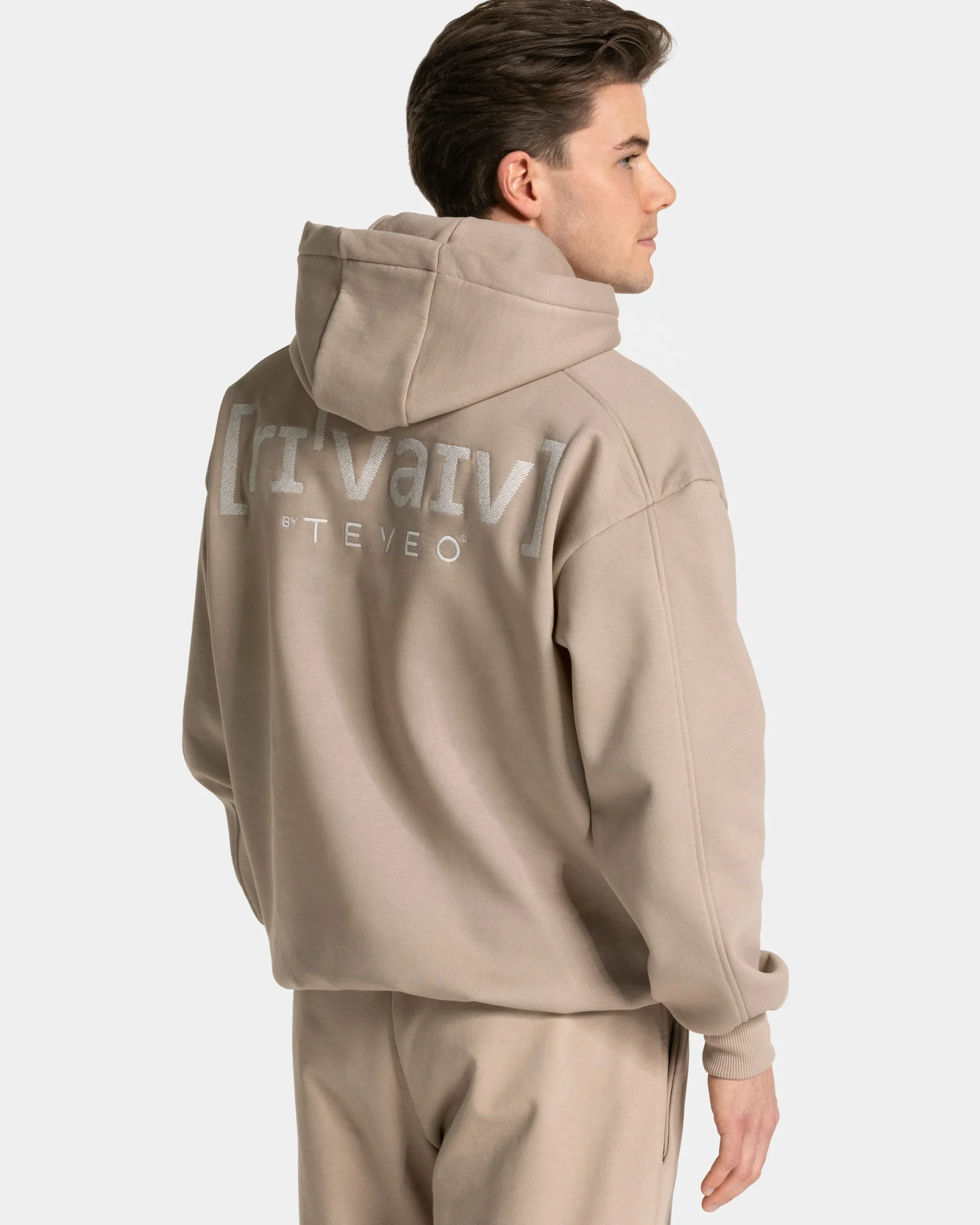 Best Sweat à capuche oversize RI’VAIV « taupe » Homme Sweats À Capuche Et Sweats Zippés