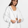 Best Sweat à capuche zippé oversize Iconic « blanc » Femme Sweats À Capuche Et Vestes De Sport