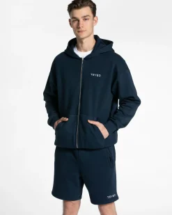 Clearance Sweat à capuche zippé oversize Arrival « bleu foncé » Homme Sweats À Capuche Et Sweats Zippés