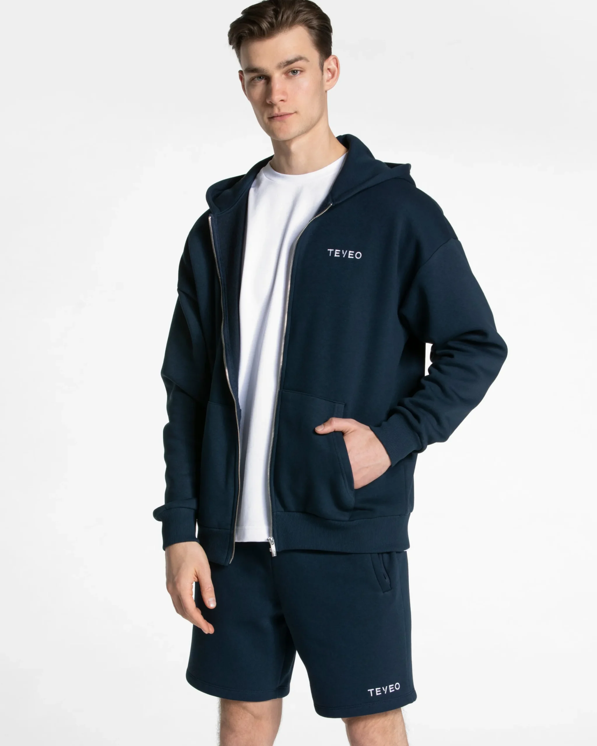 Clearance Sweat à capuche zippé oversize Arrival « bleu foncé » Homme Sweats À Capuche Et Sweats Zippés