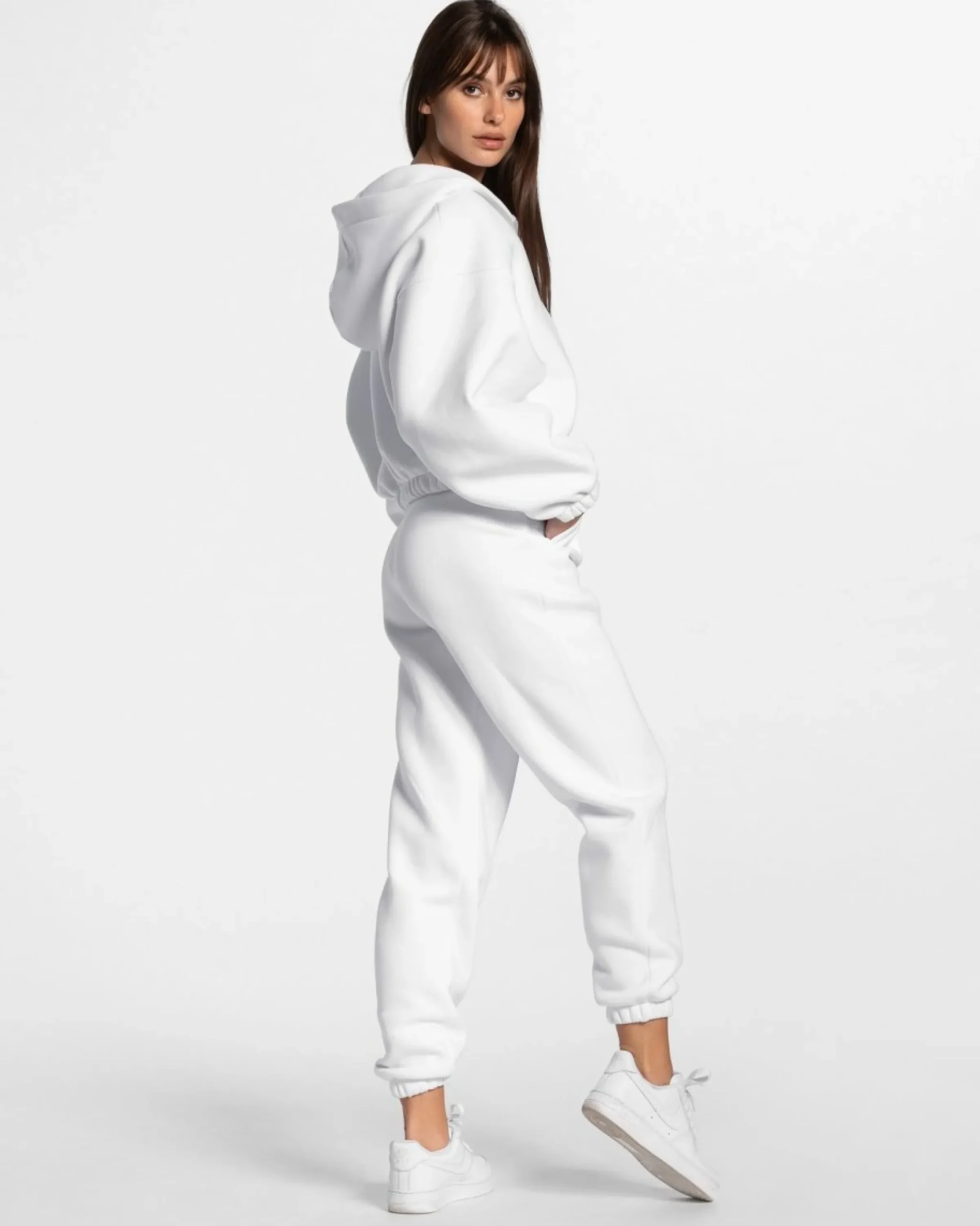 Best Sweat à capuche zippé oversize Iconic « blanc » Femme Sweats À Capuche Et Vestes De Sport