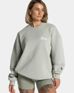 Hot Sweat-shirt Acid oversize « vert sauge » Femme Sweats À Capuche Et Vestes De Sport