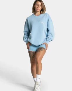 Fashion Sweat-shirt Acid oversize « bleu layette » Femme Sweats À Capuche Et Vestes De Sport