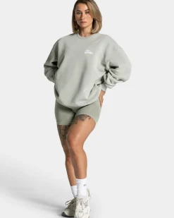 Hot Sweat-shirt Acid oversize « vert sauge » Femme Sweats À Capuche Et Vestes De Sport