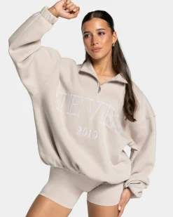 Clearance Sweat-shirt demi-zippé Femme « cream » Femme Sweats À Capuche Et Vestes De Sport