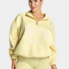 Outlet Sweat-shirt demi-zippé Femme « jaune » Femme Sweats À Capuche Et Vestes De Sport