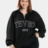 Discount Sweat-shirt demi-zippé Femme « noir » Femme Sweats À Capuche Et Vestes De Sport