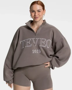 Online Sweat-shirt demi-zippé Femme « kaki » Femme Sweats À Capuche Et Vestes De Sport