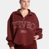 Clearance Sweat-shirt demi-zippé Femme « bordeaux » Femme Sweats À Capuche Et Vestes De Sport