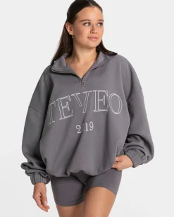 Online Sweat-shirt demi-zippé Femme « graphite » Femme Sweats À Capuche Et Vestes De Sport