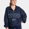 Best Sweat-shirt demi-zippé Femme « bleu foncé » Femme Sweats À Capuche Et Vestes De Sport