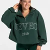 Online Sweat-shirt demi-zippé Femme « vert foncé » Femme Sweats À Capuche Et Vestes De Sport