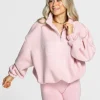 Outlet Sweat-shirt demi-zippé Femme « rose » Femme Sweats À Capuche Et Vestes De Sport