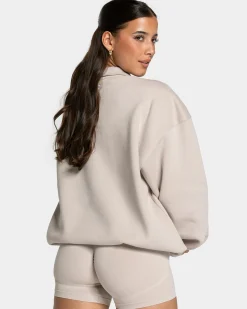 Clearance Sweat-shirt demi-zippé Femme « cream » Femme Sweats À Capuche Et Vestes De Sport