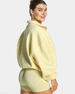 Outlet Sweat-shirt demi-zippé Femme « jaune » Femme Sweats À Capuche Et Vestes De Sport