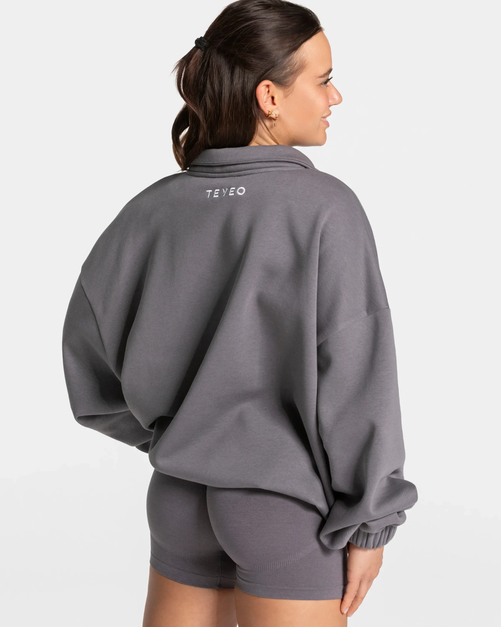 Online Sweat-shirt demi-zippé Femme « graphite » Femme Sweats À Capuche Et Vestes De Sport