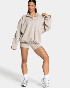 Clearance Sweat-shirt demi-zippé Femme « cream » Femme Sweats À Capuche Et Vestes De Sport