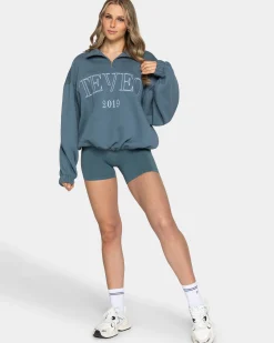 Best Sweat-shirt demi-zippé Femme « teal » Femme Sweats À Capuche Et Vestes De Sport
