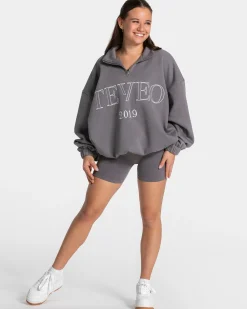 Online Sweat-shirt demi-zippé Femme « graphite » Femme Sweats À Capuche Et Vestes De Sport