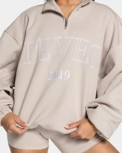 Clearance Sweat-shirt demi-zippé Femme « cream » Femme Sweats À Capuche Et Vestes De Sport
