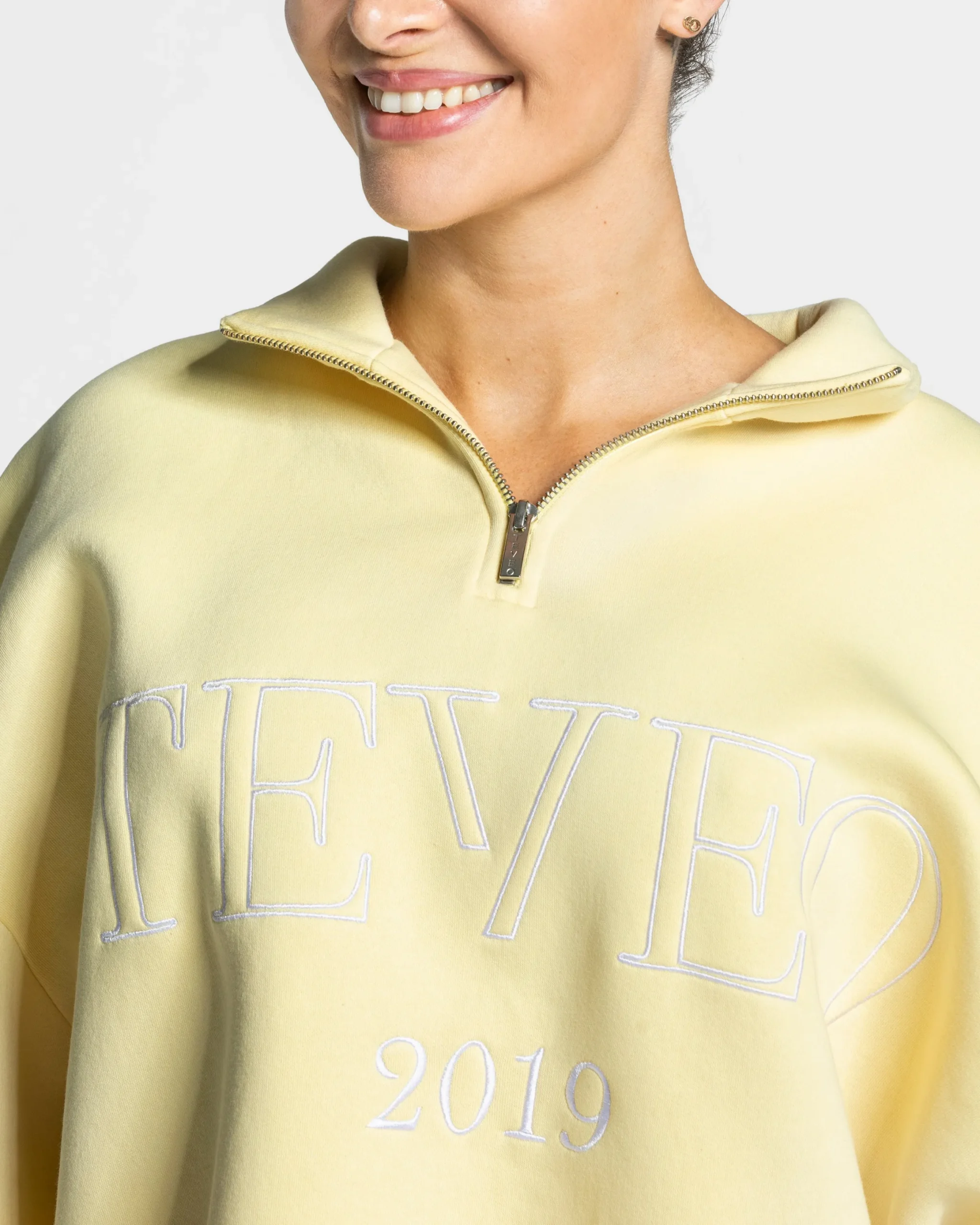 Outlet Sweat-shirt demi-zippé Femme « jaune » Femme Sweats À Capuche Et Vestes De Sport
