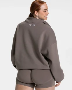Online Sweat-shirt demi-zippé Femme « kaki » Femme Sweats À Capuche Et Vestes De Sport