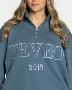 Best Sweat-shirt demi-zippé Femme « teal » Femme Sweats À Capuche Et Vestes De Sport