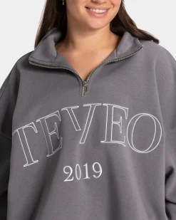 Online Sweat-shirt demi-zippé Femme « graphite » Femme Sweats À Capuche Et Vestes De Sport