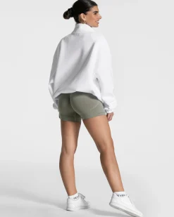 New Sweat-shirt demi-zippé Femme « blanc » Femme Sweats À Capuche Et Vestes De Sport