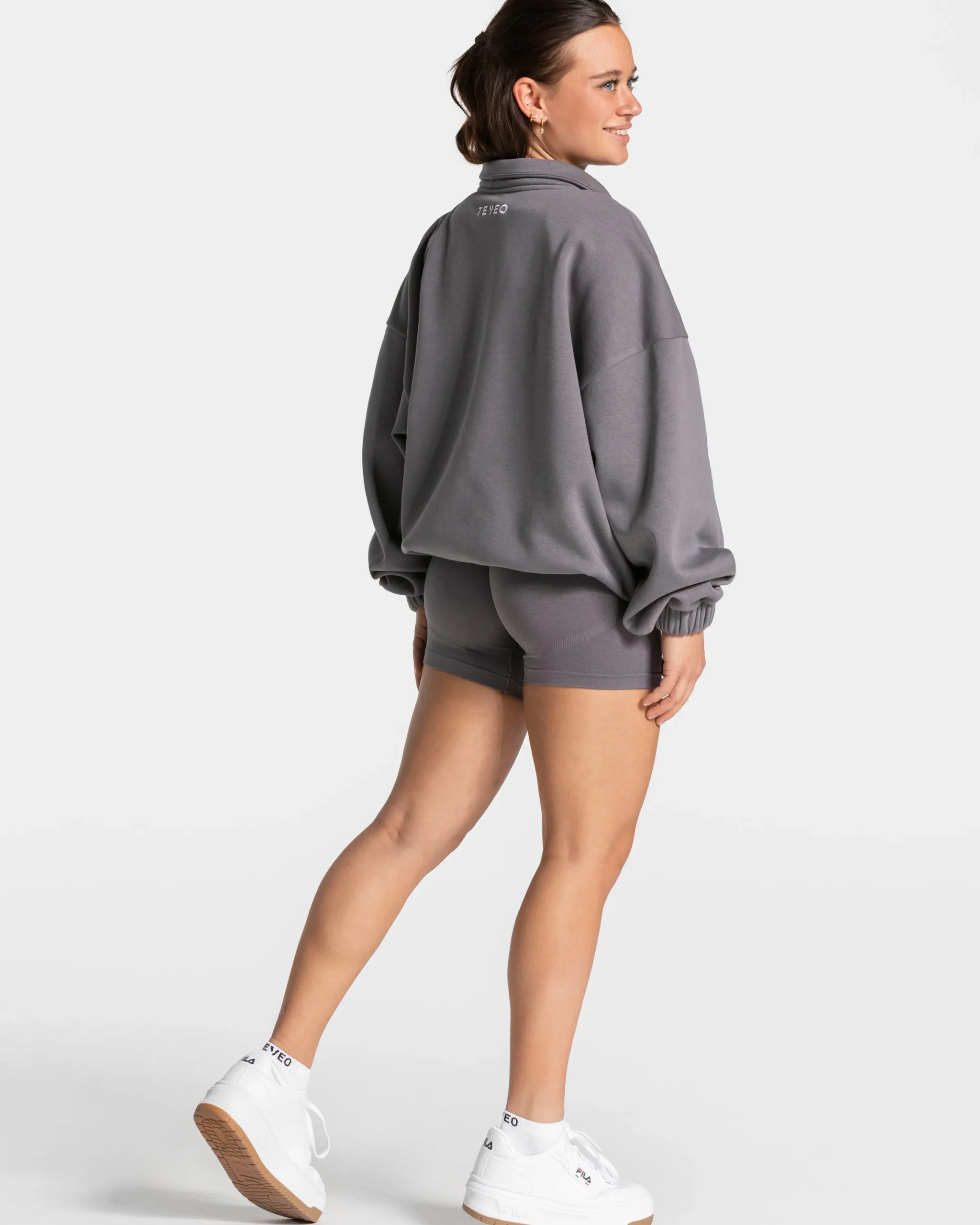 Online Sweat-shirt demi-zippé Femme « graphite » Femme Sweats À Capuche Et Vestes De Sport