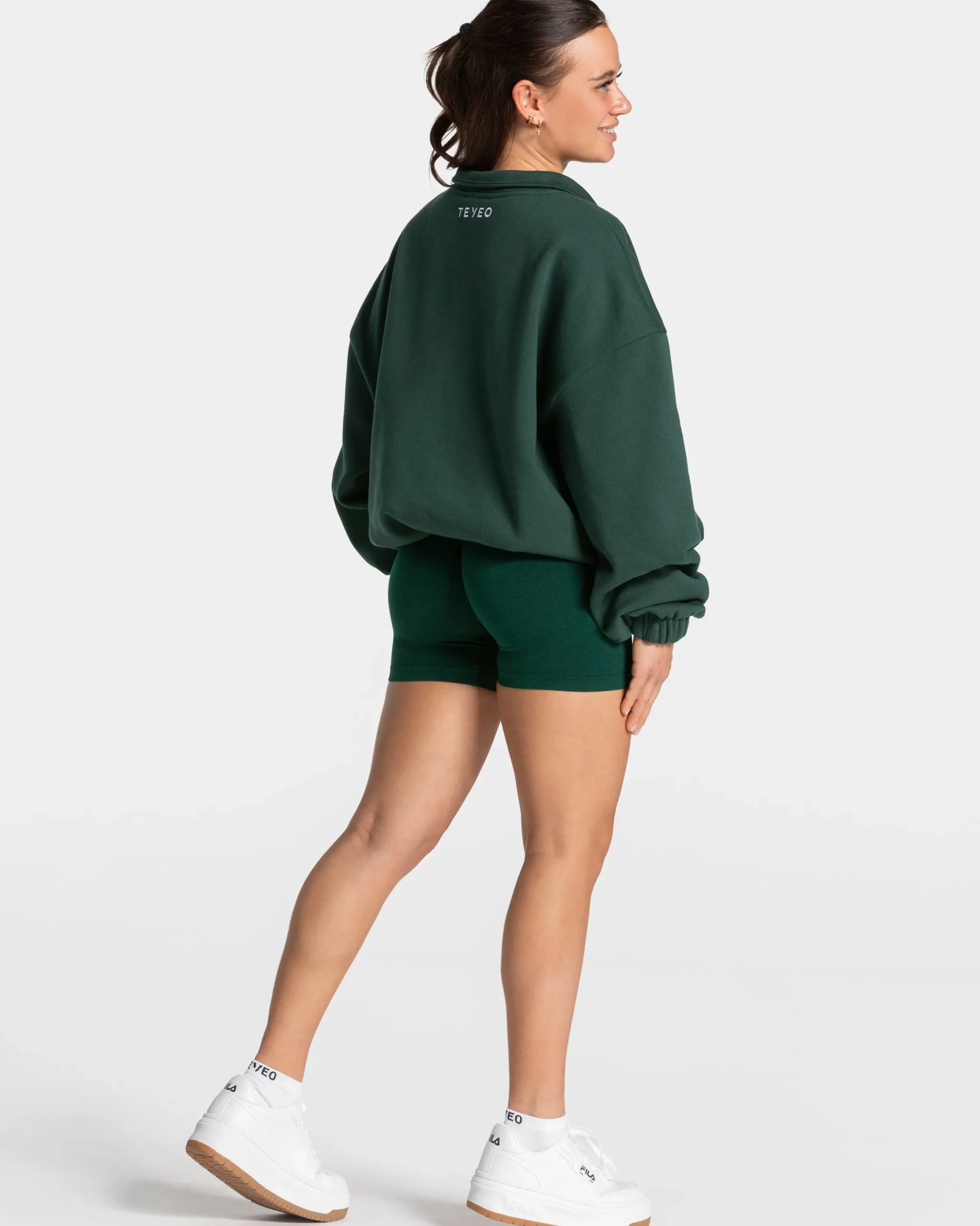 Online Sweat-shirt demi-zippé Femme « vert foncé » Femme Sweats À Capuche Et Vestes De Sport