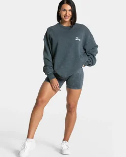 Fashion Sweat-shirt oversize Acid « bleu marine » Femme Sweats À Capuche Et Vestes De Sport