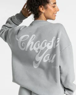 Hot Sweat-shirt oversize Acid « gris clair » Femme Sweats À Capuche Et Vestes De Sport