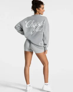 Hot Sweat-shirt oversize Acid « gris clair » Femme Sweats À Capuche Et Vestes De Sport