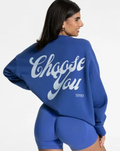 Outlet Sweat-shirt oversize Pure « bleu roi » Femme Sweats À Capuche Et Vestes De Sport
