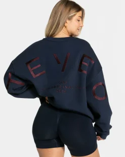 Discount Sweat-shirt oversize Signature « Midnight » Femme Sweats À Capuche Et Vestes De Sport