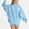 Hot Sweat-shirt oversize Signature « Ice Blue » Femme Sweats À Capuche Et Vestes De Sport