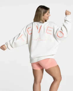 Clearance Sweat-shirt oversize Signature « Peach » Femme Sweats À Capuche Et Vestes De Sport