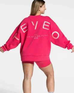 Online Sweat-shirt oversize Signature « Berry » Femme Sweats À Capuche Et Vestes De Sport