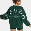 Hot Sweat-shirt oversize Signature « vert foncé » Femme Sweats À Capuche Et Vestes De Sport