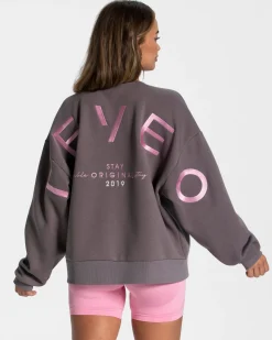 Discount Sweat-shirt oversize Signature « Graphite » Femme Sweats À Capuche Et Vestes De Sport