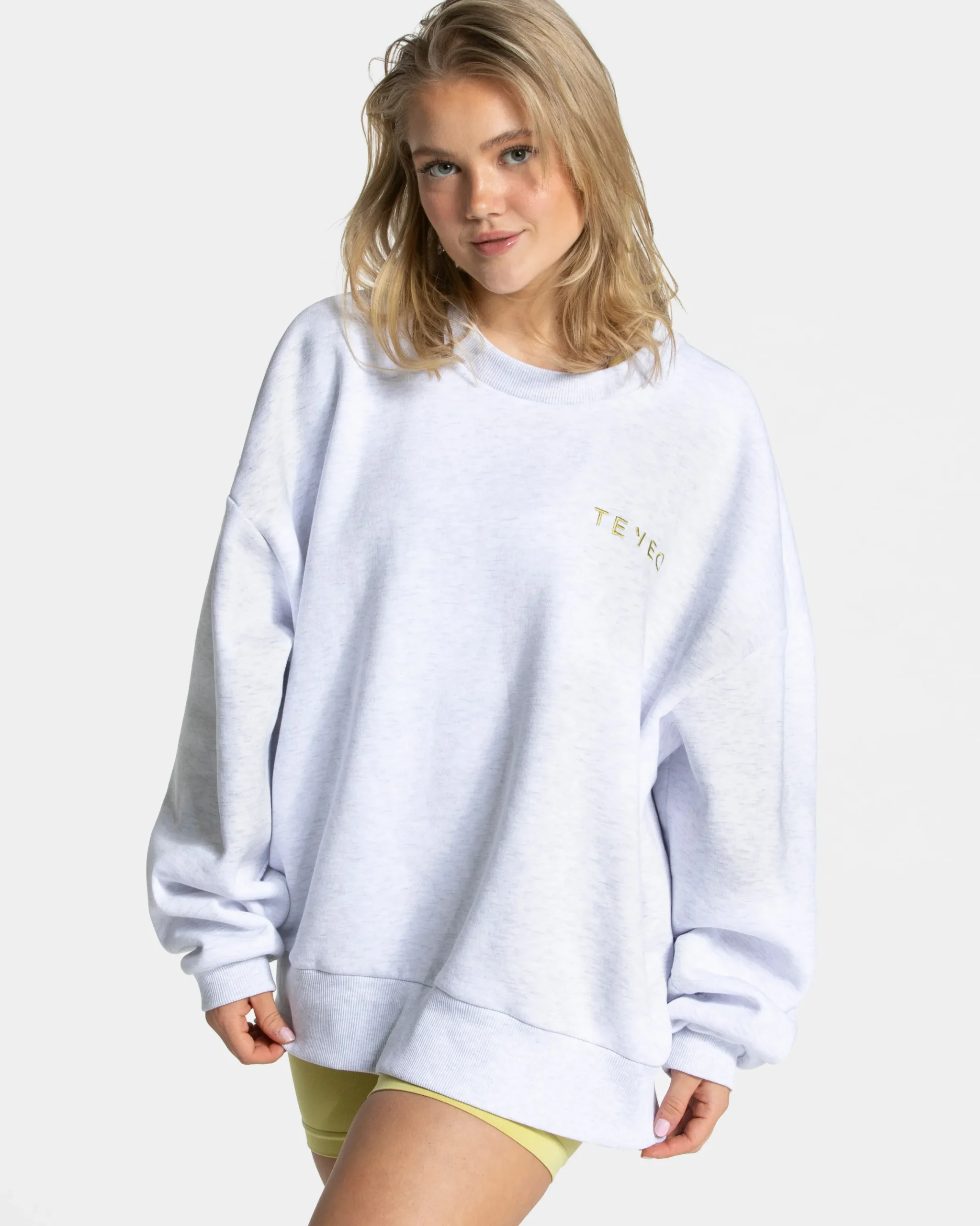 Fashion Sweat-shirt oversize Signature « Lime » Femme Sweats À Capuche Et Vestes De Sport