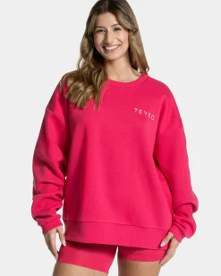 Online Sweat-shirt oversize Signature « Berry » Femme Sweats À Capuche Et Vestes De Sport
